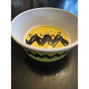 Peanuts Snoopy Charlie Brown Dog Cat Size 5" x 2" Pet Food Water Bowl EUC
